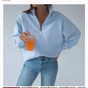 GREY - AYR The Zip Sweatshirt Size small